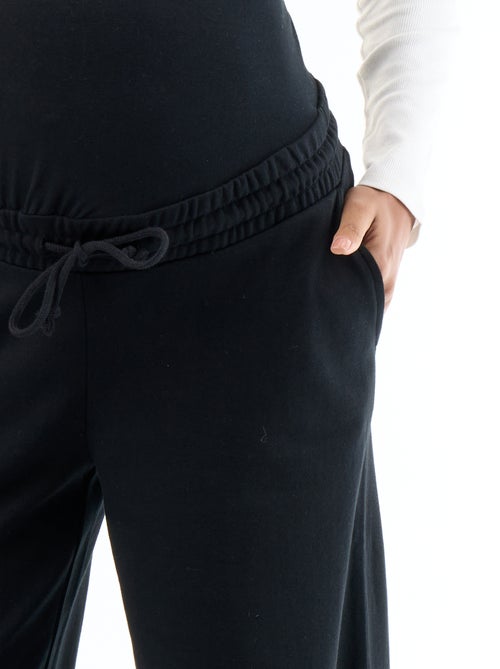 Calças de jogging de maternidade wide leg em french terry - Kiabi