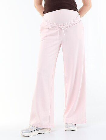 Calças de jogging de maternidade wide leg em french terry