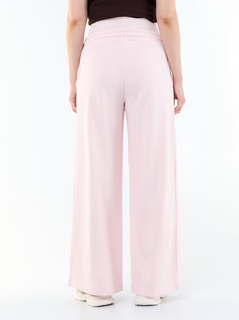 Calças de jogging de maternidade wide leg em french terry Rosa - Kiabi