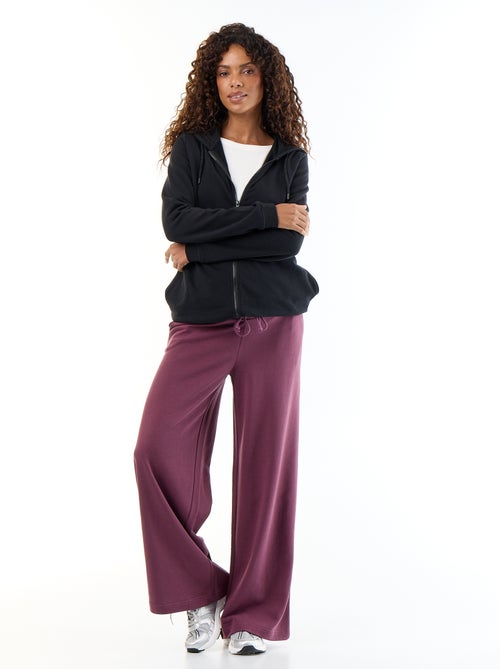 Calças de jogging de maternidade wide leg em french terry - Kiabi