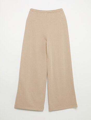 Calças de jogging de moletão leve com corte largo - fáceis de calçar