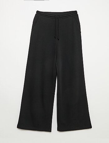 Calças de jogging de moletão leve com corte largo - fáceis de calçar