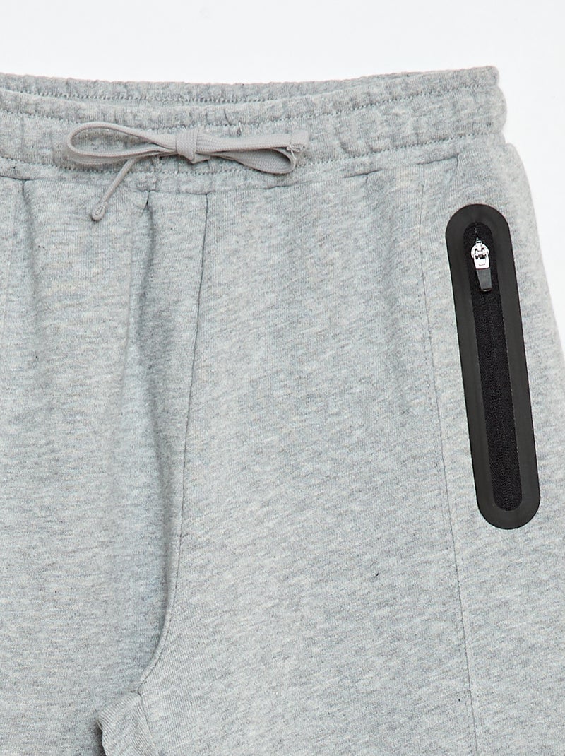 Calças de jogging desportivas em moletom leve Bege - Kiabi