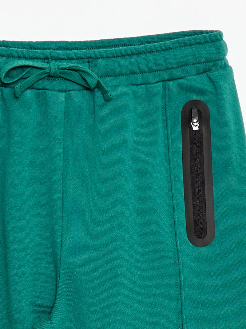 Calças de jogging desportivas em moletom leve Bege - Kiabi