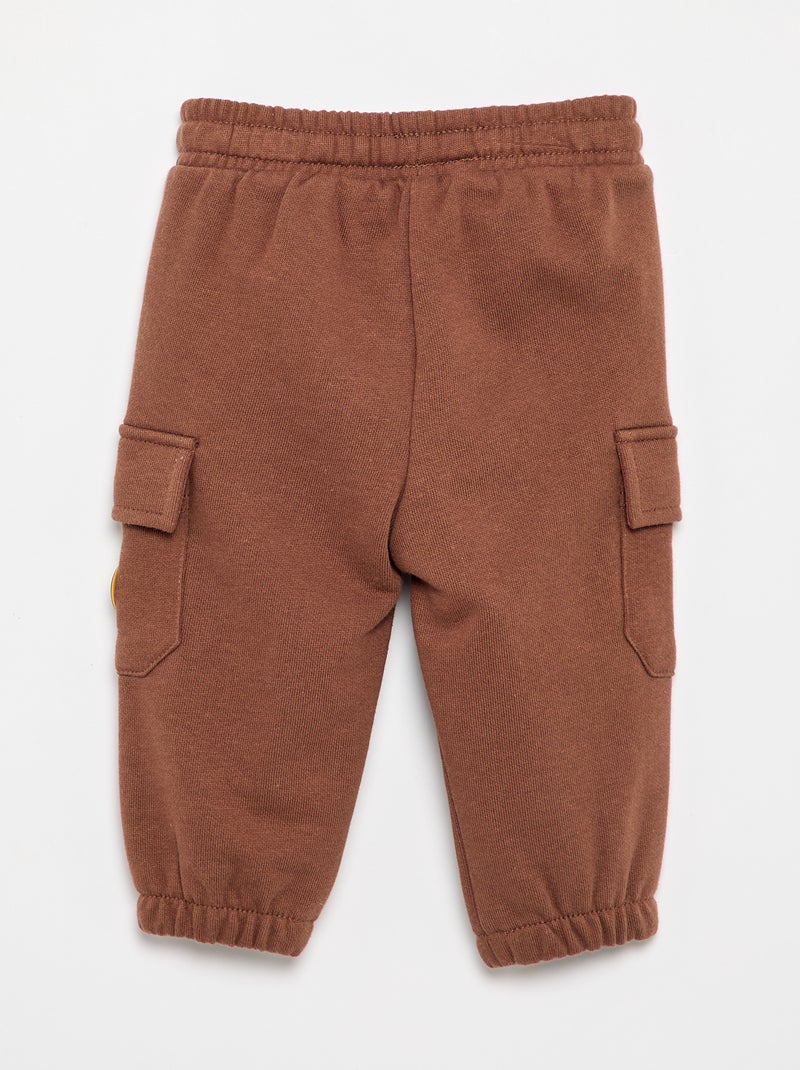 Calças de jogging 'Disney' com bolsos cargo Castanho - Kiabi