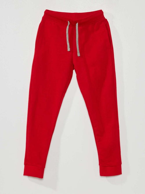 Calças de jogging em algodão liso - Kiabi
