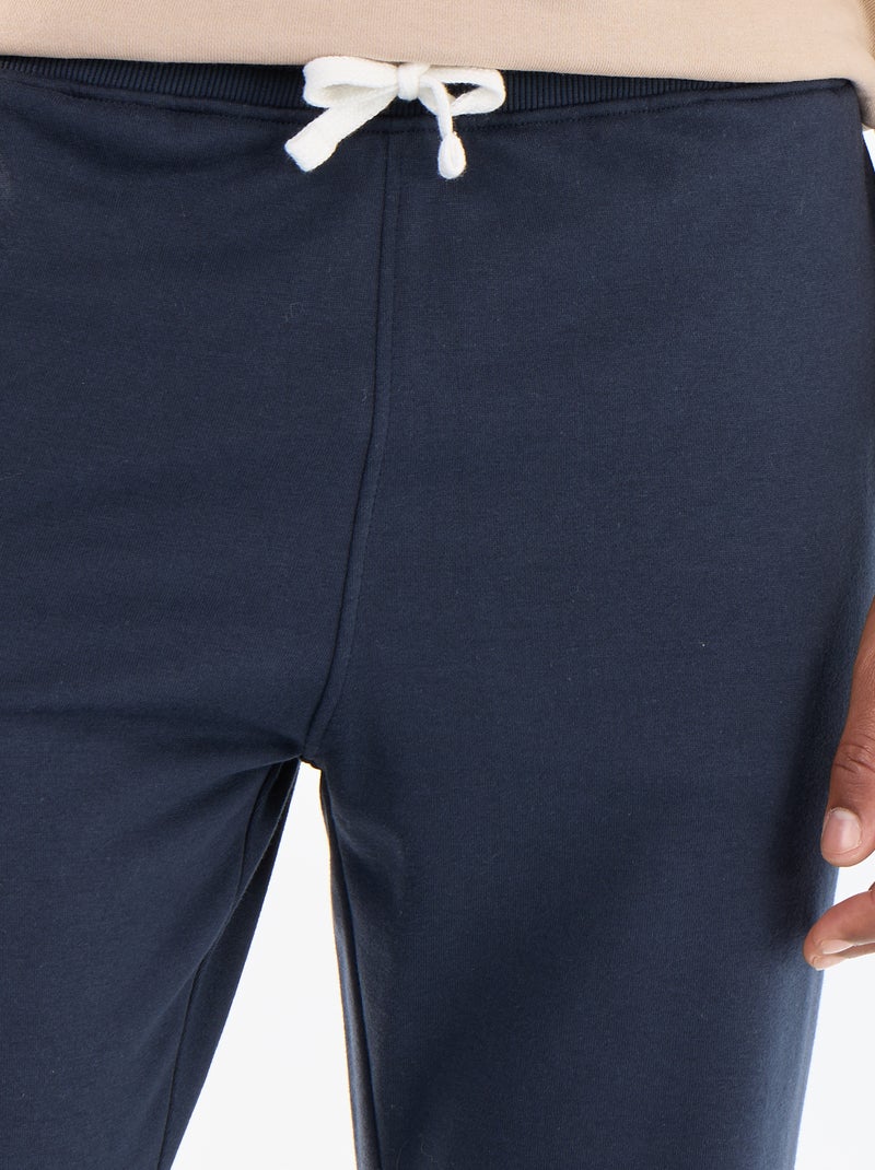 Calças de jogging em French Terry Azul - Kiabi