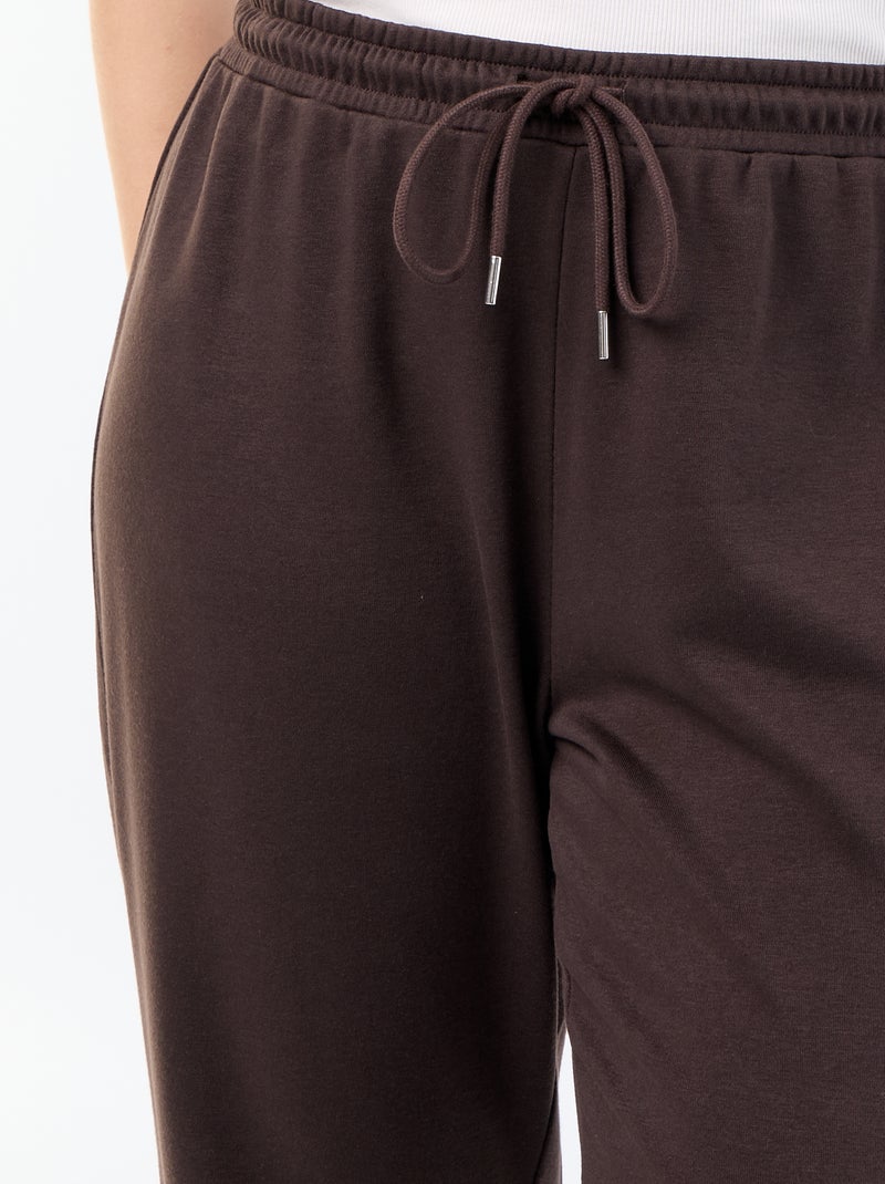Calças de jogging em french terry Castanho - Kiabi