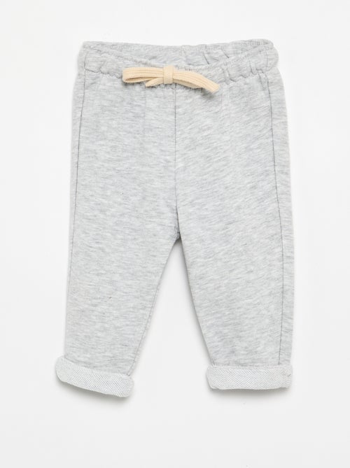 Calças de jogging em french terry - Kiabi