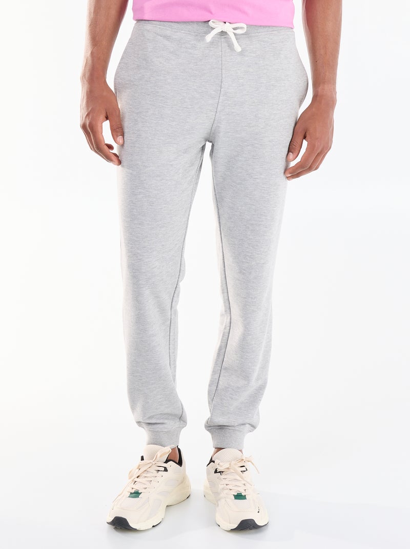 Calças de jogging em French Terry Cinza - Kiabi