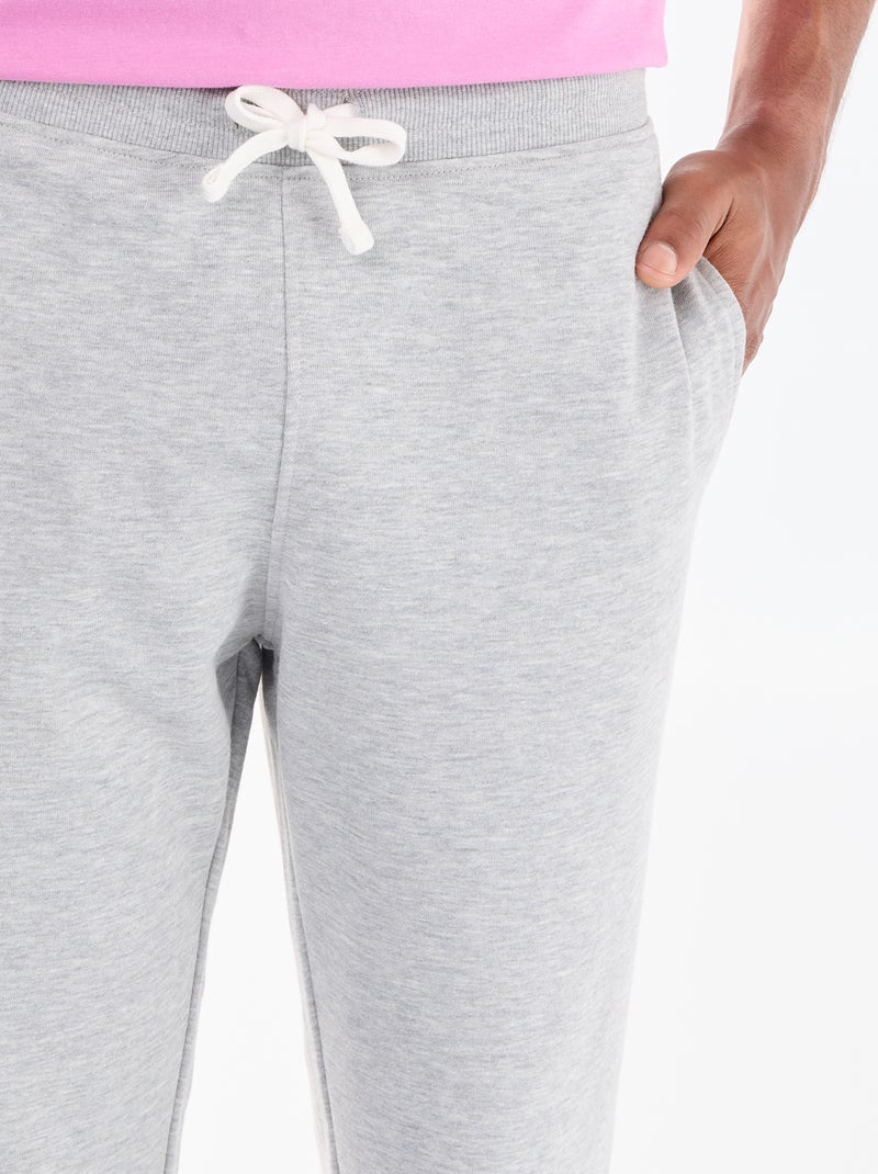 Calças de jogging em French Terry Cinza - Kiabi