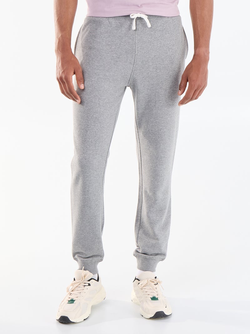 Calças de jogging em French Terry Cinza - Kiabi