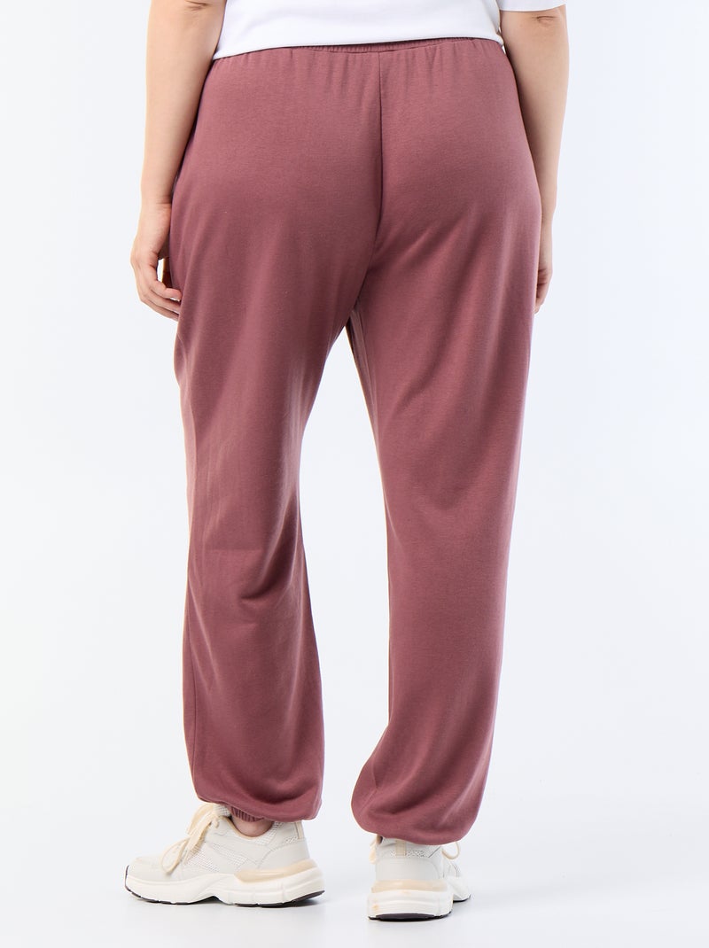 Calças de jogging em french terry Rosa - Kiabi
