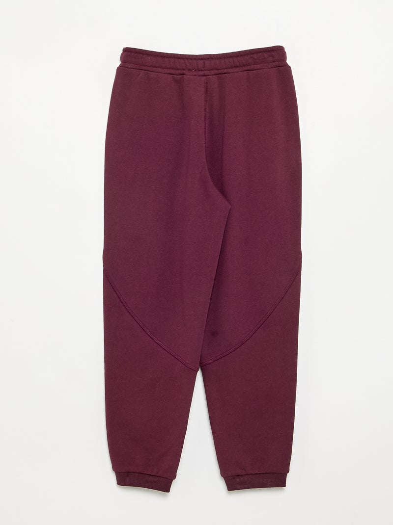 Calças de jogging em French Terry Vermelho - Kiabi
