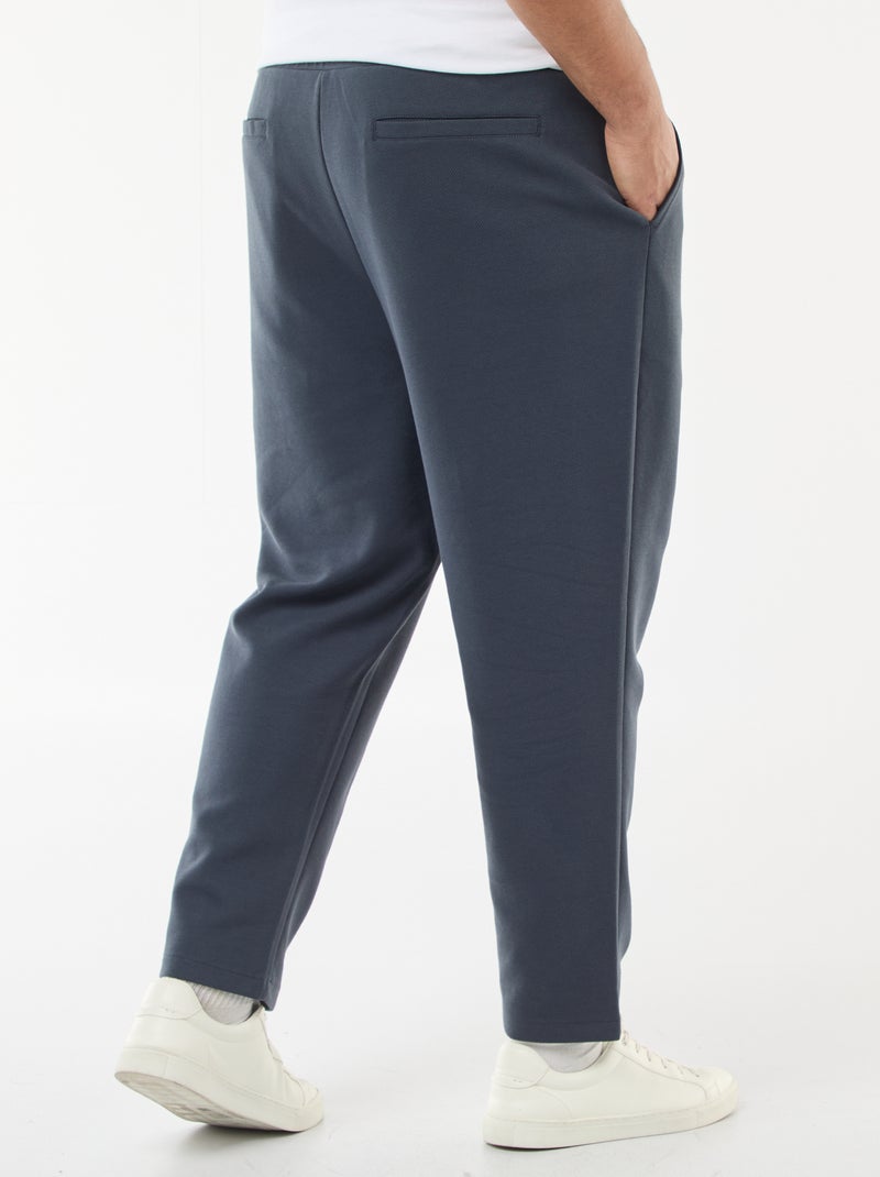 Calças de jogging em malha piqué Azul - Kiabi