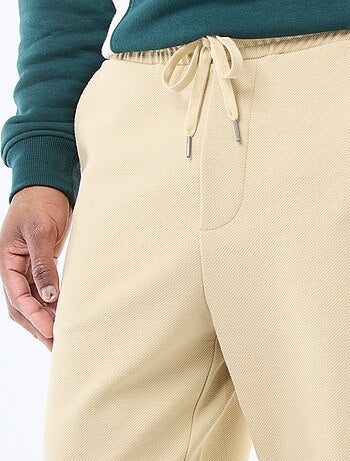 Calças de jogging em malha piqué