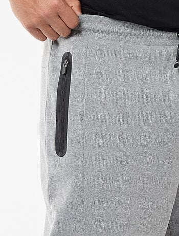 Calças de jogging em malha piqué lisa de algodão