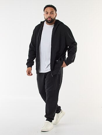 Calças de jogging em malha piqué lisa de algodão