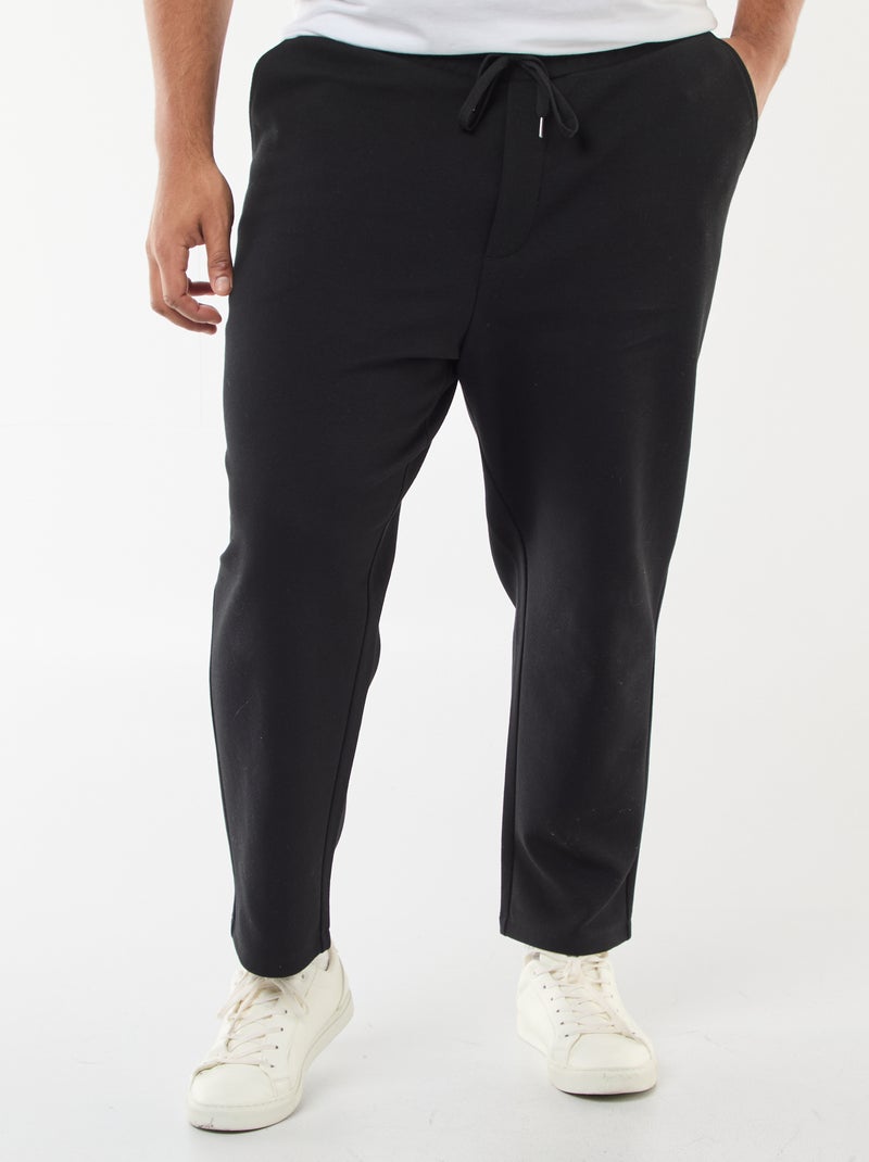 Calças de jogging em malha piqué Preto - Kiabi