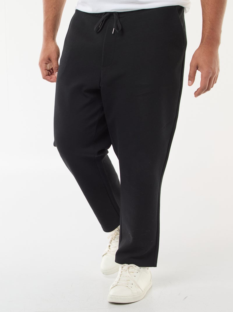 Calças de jogging em malha piqué Preto - Kiabi