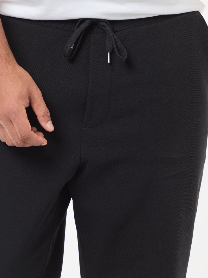 Calças de jogging em malha piqué Preto - Kiabi