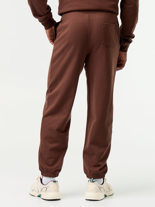 Calças de jogging em moletão liso - Kiabi Calças de jogging em moletão liso - Kiabi