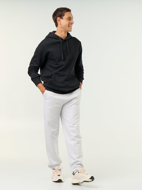 Calças de jogging em moletão liso - Kiabi Calças de jogging em moletão liso - Kiabi