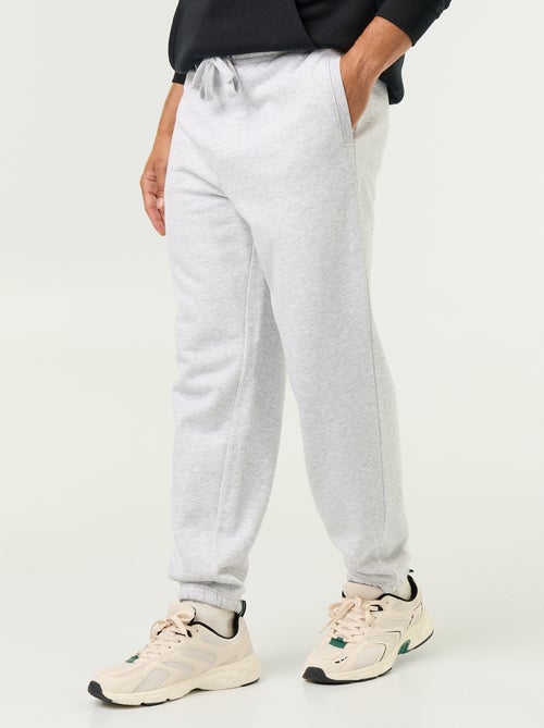 Calças de jogging em moletão liso - Kiabi Calças de jogging em moletão liso - Kiabi