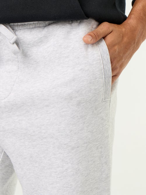 Calças de jogging em moletão liso - Kiabi Calças de jogging em moletão liso - Kiabi