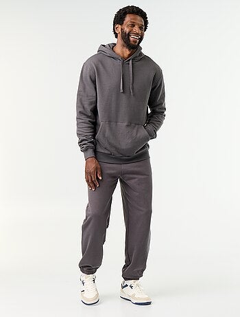Calças de jogging em moletão liso