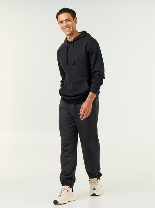 Calças de jogging em moletão liso - Kiabi Calças de jogging em moletão liso - Kiabi