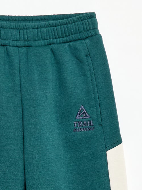 Calças de jogging em moletom color block - Kiabi