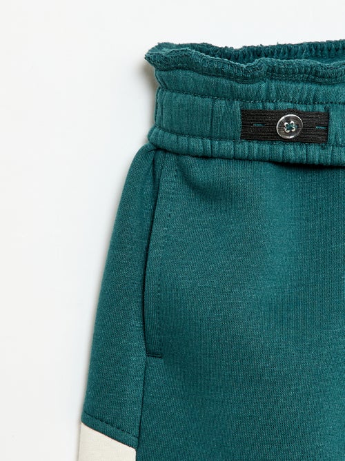 Calças de jogging em moletom color block - Kiabi
