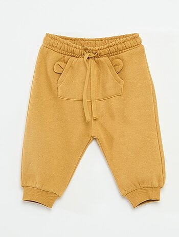 Calças de jogging em moletom com bolso canguru e orelhas fantasia