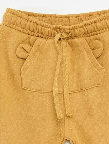 Calças de jogging em moletom com bolso canguru e orelhas fantasia