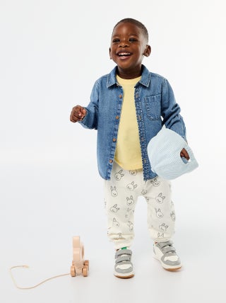 Calças de jogging em moletom com bolso canguru e orelhas fantasia