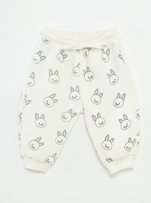 Calças de jogging em moletom com bolso canguru e orelhas fantasia - Kiabi