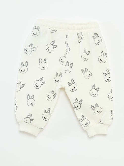 Calças de jogging em moletom com bolso canguru e orelhas fantasia - Kiabi
