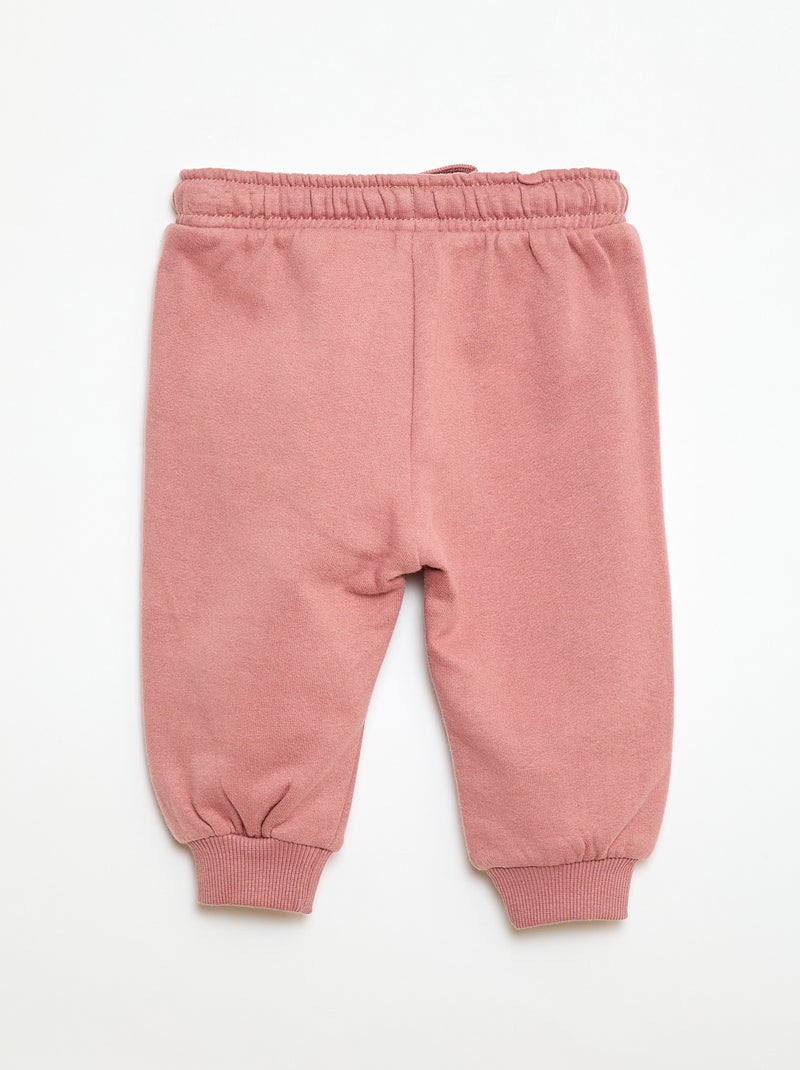 Calças de jogging em moletom com bolso canguru e orelhas fantasia Rosa - Kiabi
