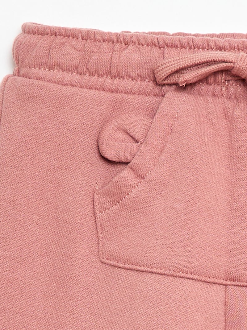 Calças de jogging em moletom com bolso canguru e orelhas fantasia Rosa - Kiabi