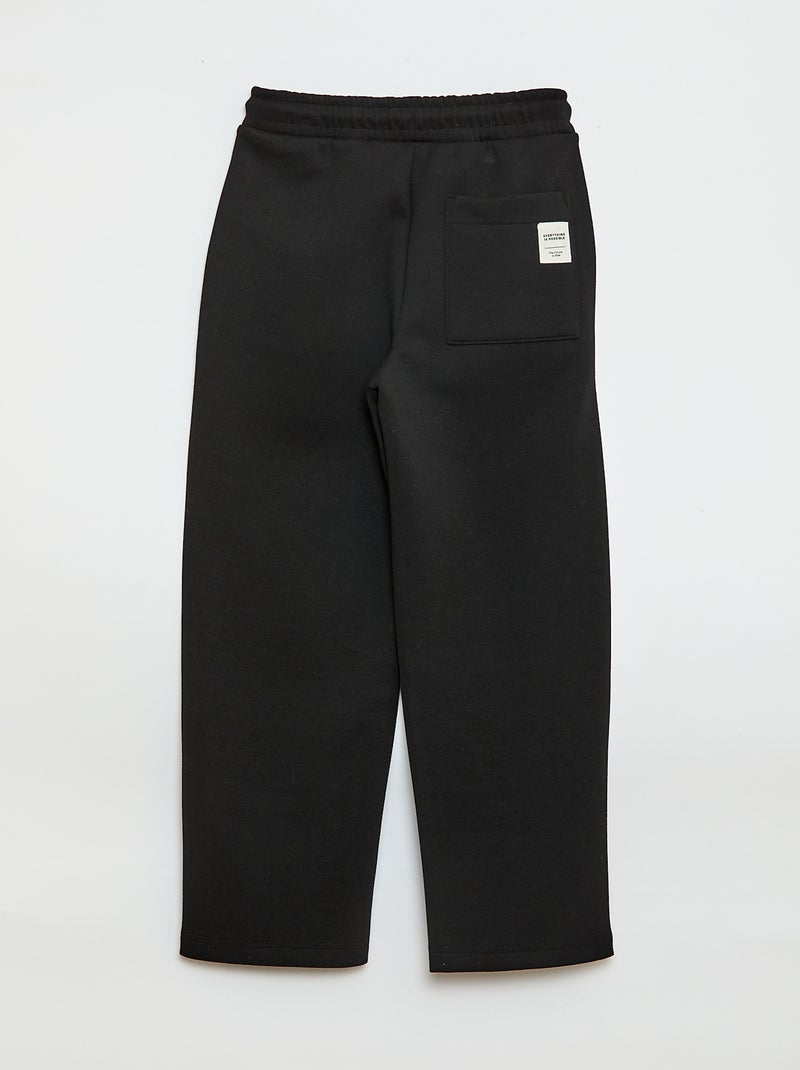 Calças de jogging em moletom Preto - Kiabi
