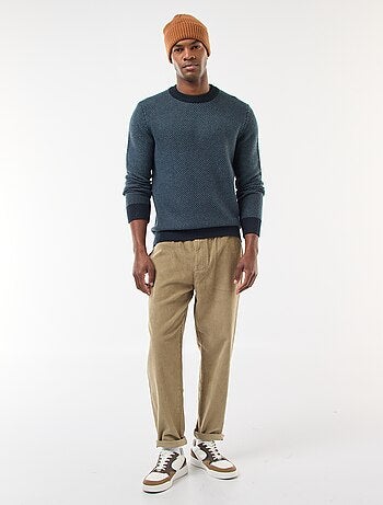 Calças de jogging em veludo cotelê lisas