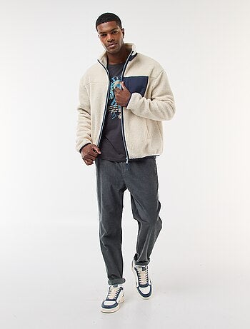 Calças de jogging em veludo cotelê lisas