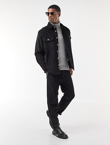 Calças de jogging em veludo cotelê lisas