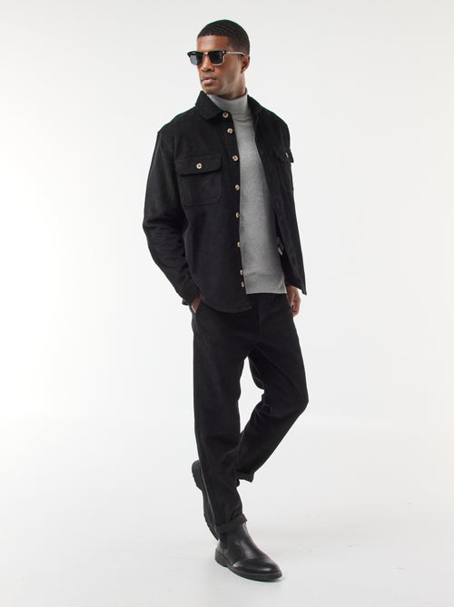 Calças de Jogging em Veludo Cotelê Liso - Kiabi