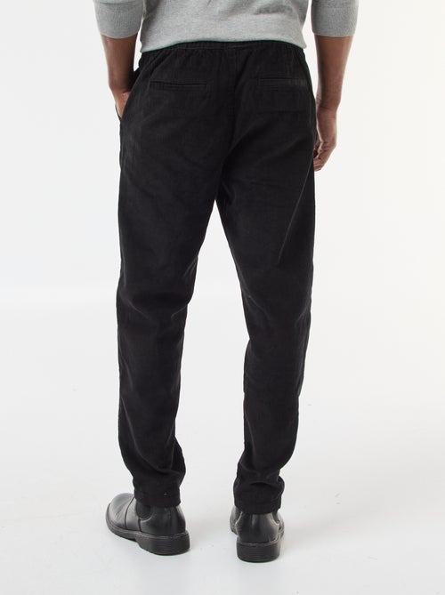 Calças de Jogging em Veludo Cotelê Liso - Kiabi