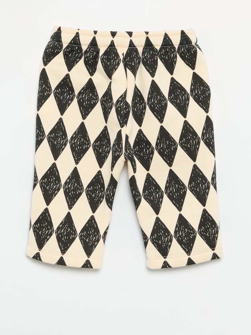 Calças de jogging estampadas Branco - Kiabi