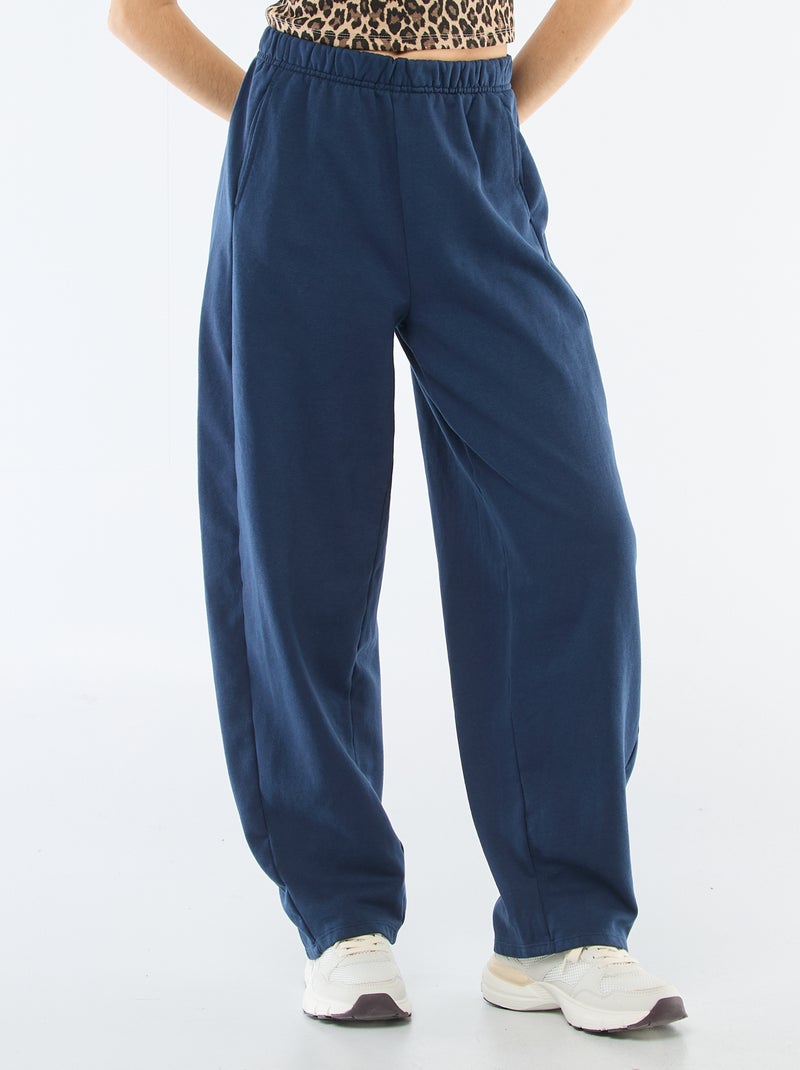 Calças de jogging estilo barrel Azul - Kiabi
