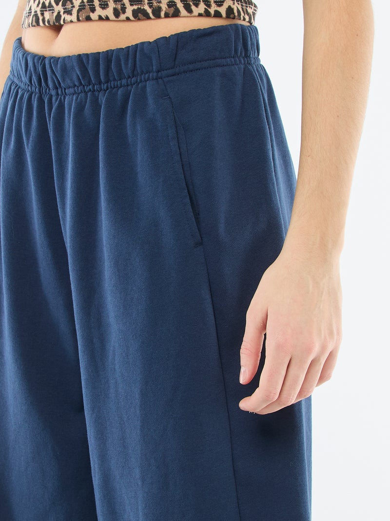 Calças de jogging estilo barrel Azul - Kiabi