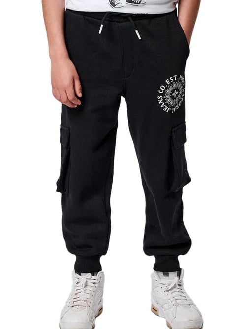 Calças de Jogging Kaporal Okono para Rapaz, Pretas - Kiabi Calças de Jogging Kaporal Okono para Rapaz, Pretas - Kiabi